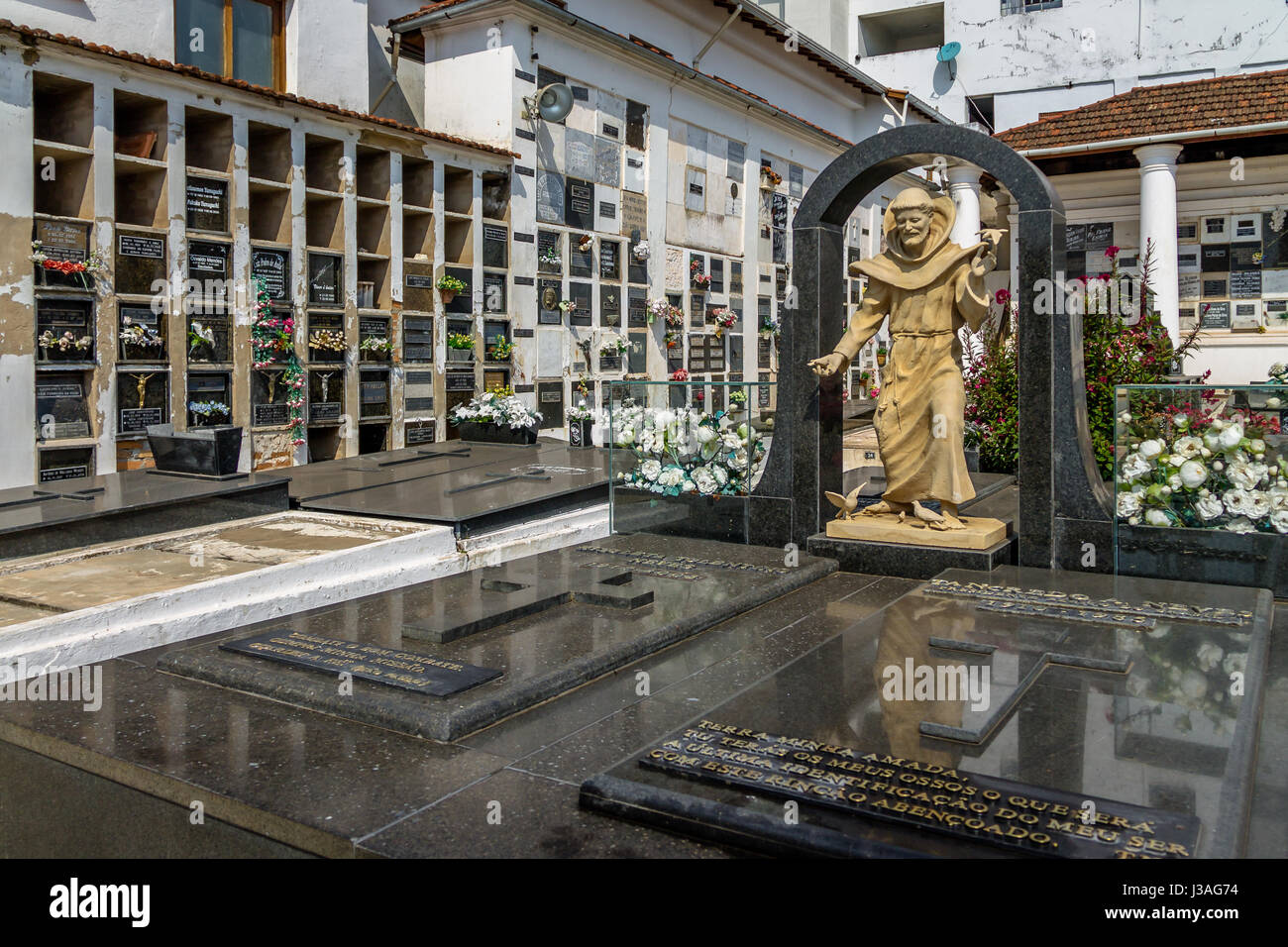 Tancredo Neves Tomb at Sao Francisco de Assis Church Cemetery - Sao Joao Del Rei, Minas Gerais, Brazil Stock Photo