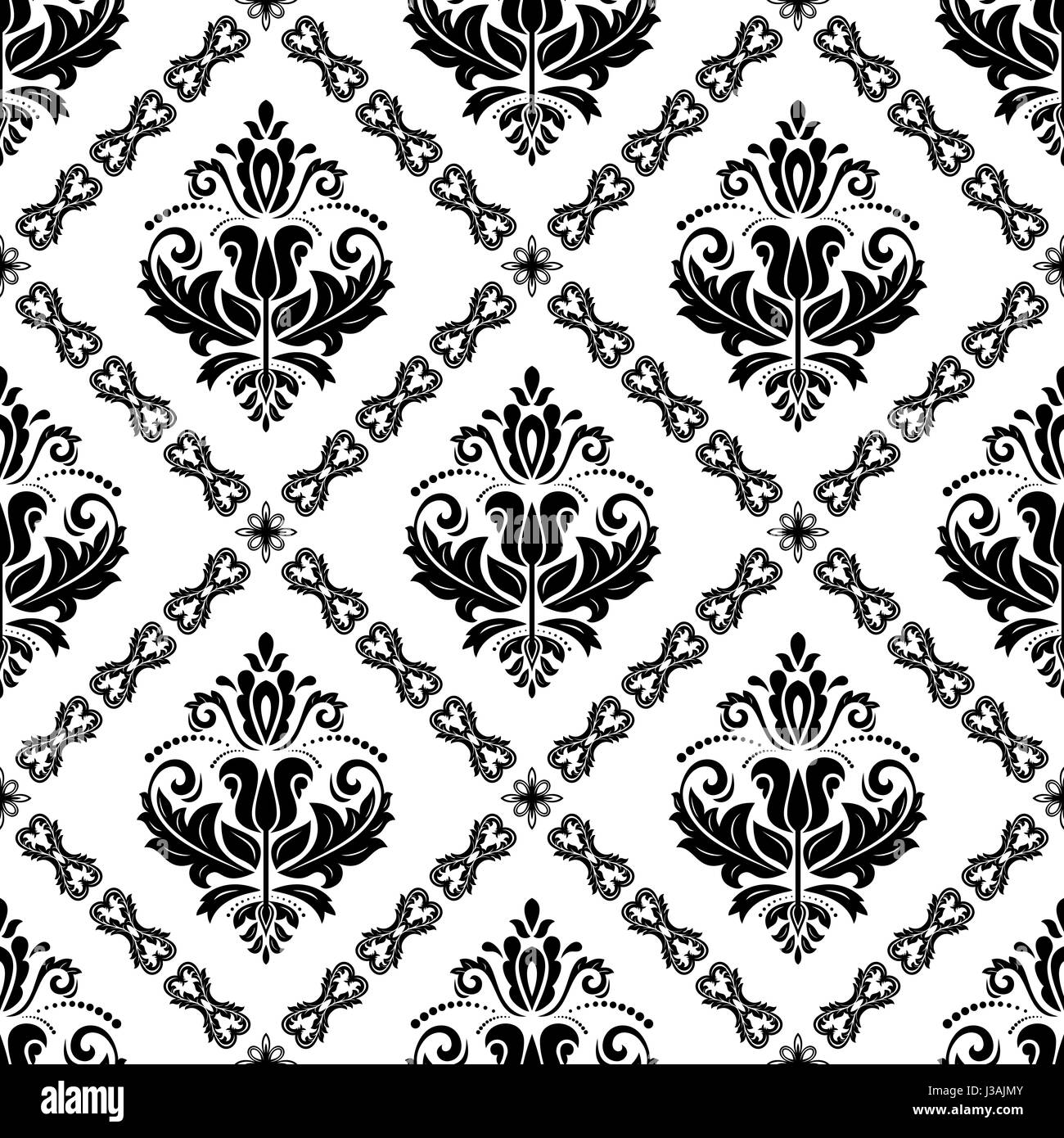 Seamless Damask Background Stock Photo Alamy