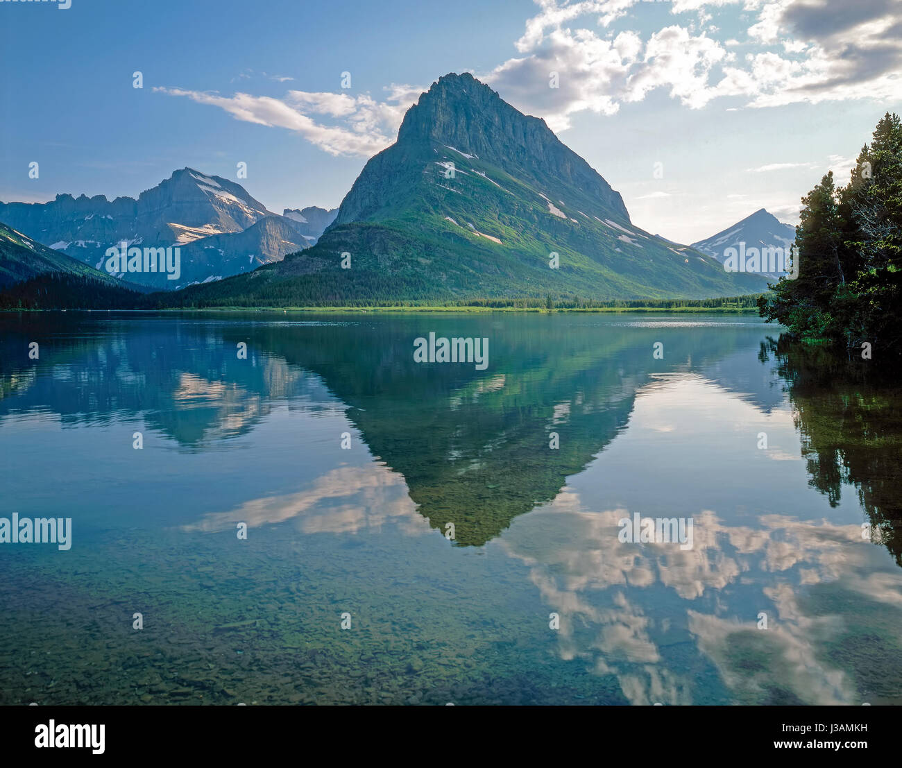Swift Current Lake, Glacier National Park, Montana Stock Photo
