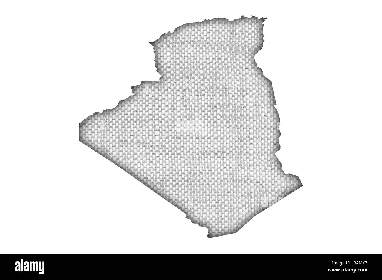 Map of Algeria on old linen Stock Photo - Alamy