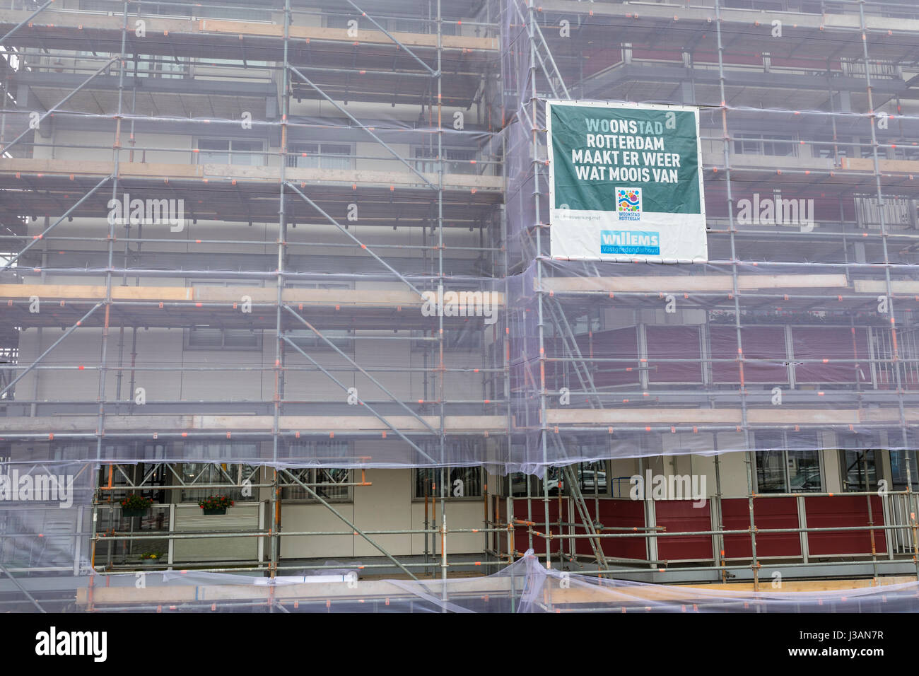 Industrial Apartment Renovation Scaffolding Safety photo