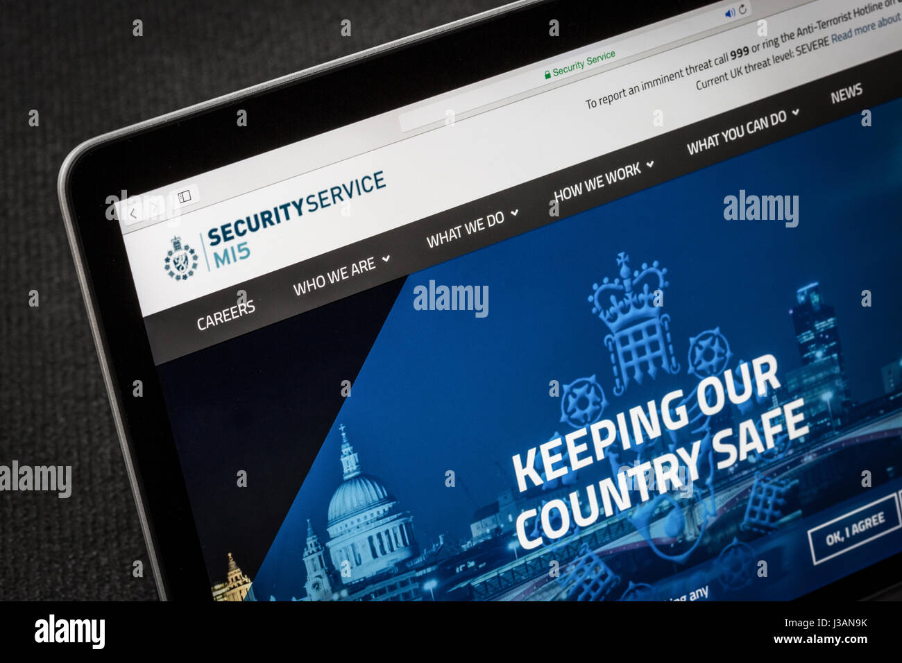 MI5 security service website Stock Photo