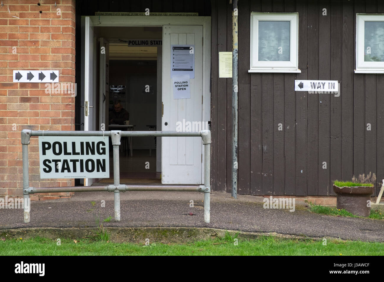 Local election polling station in a community centre, hamstreet, kent ...