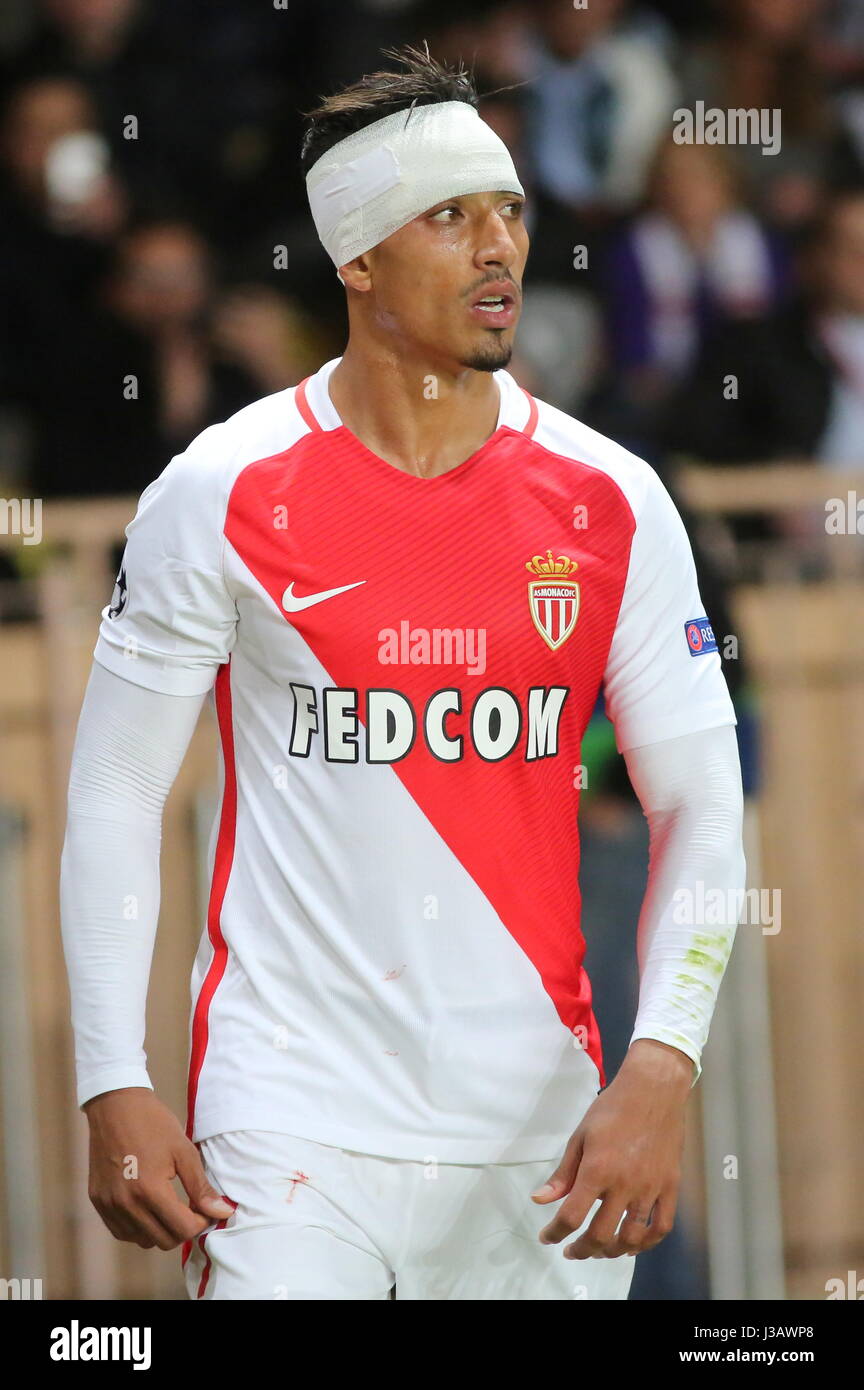 Monaco. 03rd May, 2017. Nabil Dirar (AS Monaco) in action during the 1st leg of Champions League semi-final between AS Monaco and Juventus FC at Louis II stadium on may 03, 2017 in Monaco. Final result: Monaco vs Juventus 0-2. Credit: Massimiliano Ferraro/Alamy Live News Stock Photo
