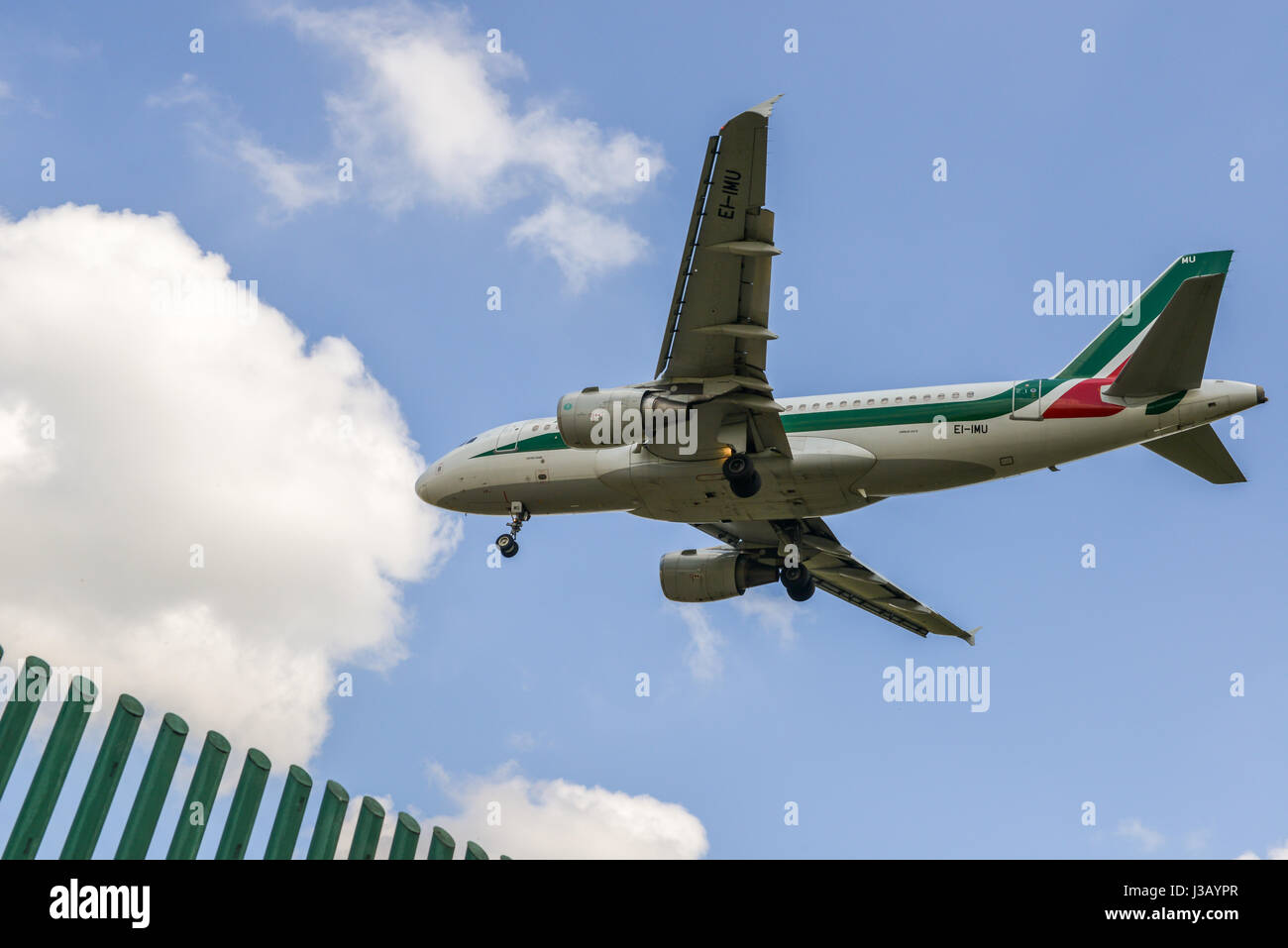 Milan, Italy. 4th May, 2017. On May 2nd, 2017, Italy's national carrier Alitalia filed for its second bankruptcy in 9 years, after its board decided to formally ask the ministry of economic development to put the money-losing carrier, partly owned by UAE's Etihad, under special administration after workers rejected its latest rescue plan meant to unlock much-needed financing Credit: Alexandre Rotenberg/Alamy Live News Stock Photo