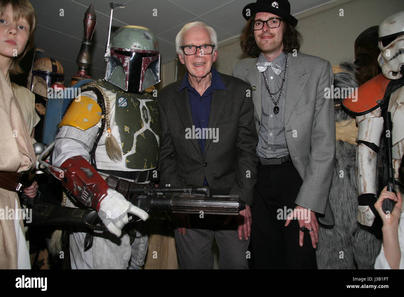 Blackfriars Ouseburn Cinema, Newcastle upon Tyne, UK. 4th May, 2017. Star Wars Day: An Evening With Boba Fett. Actor Jeremy Bulloch who played Boba Fett in the Star Wars Trilogy, UK Credit: David Whinham/Alamy Live News Stock Photo