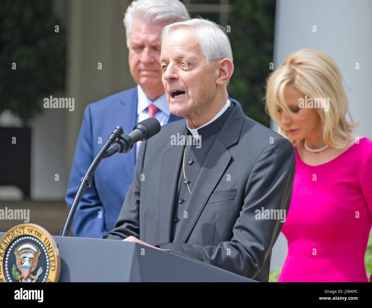Cardinal Donald Wuerl, the archbishop of Washington offers a prayer ...