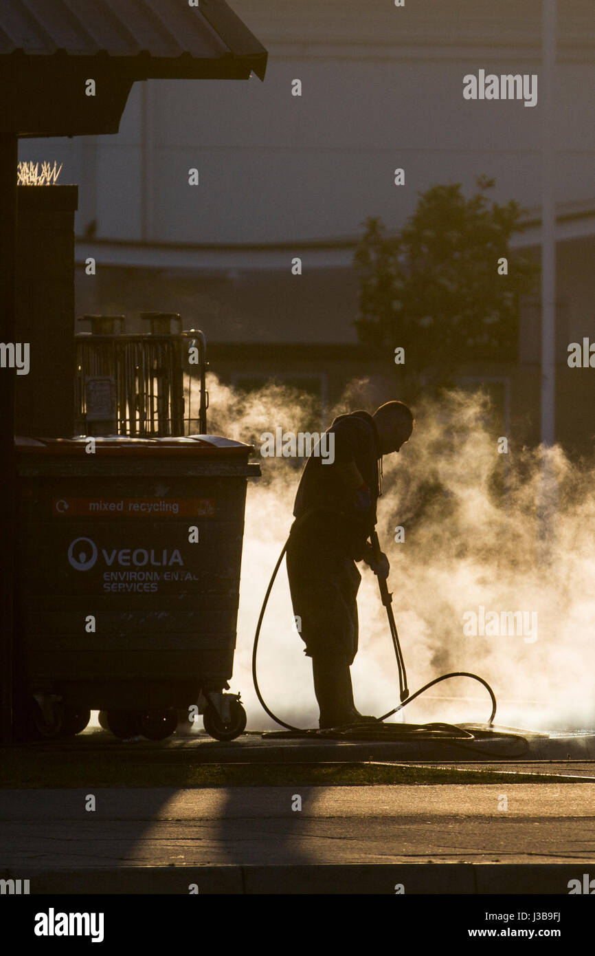 High pressure steam cleaning equipment, Southport, Merseyside, UK. 6th