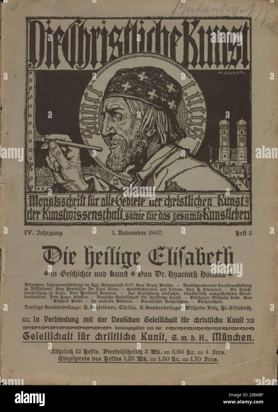 Die christliche Kunst Titelblatt November 1907 Stock Photo