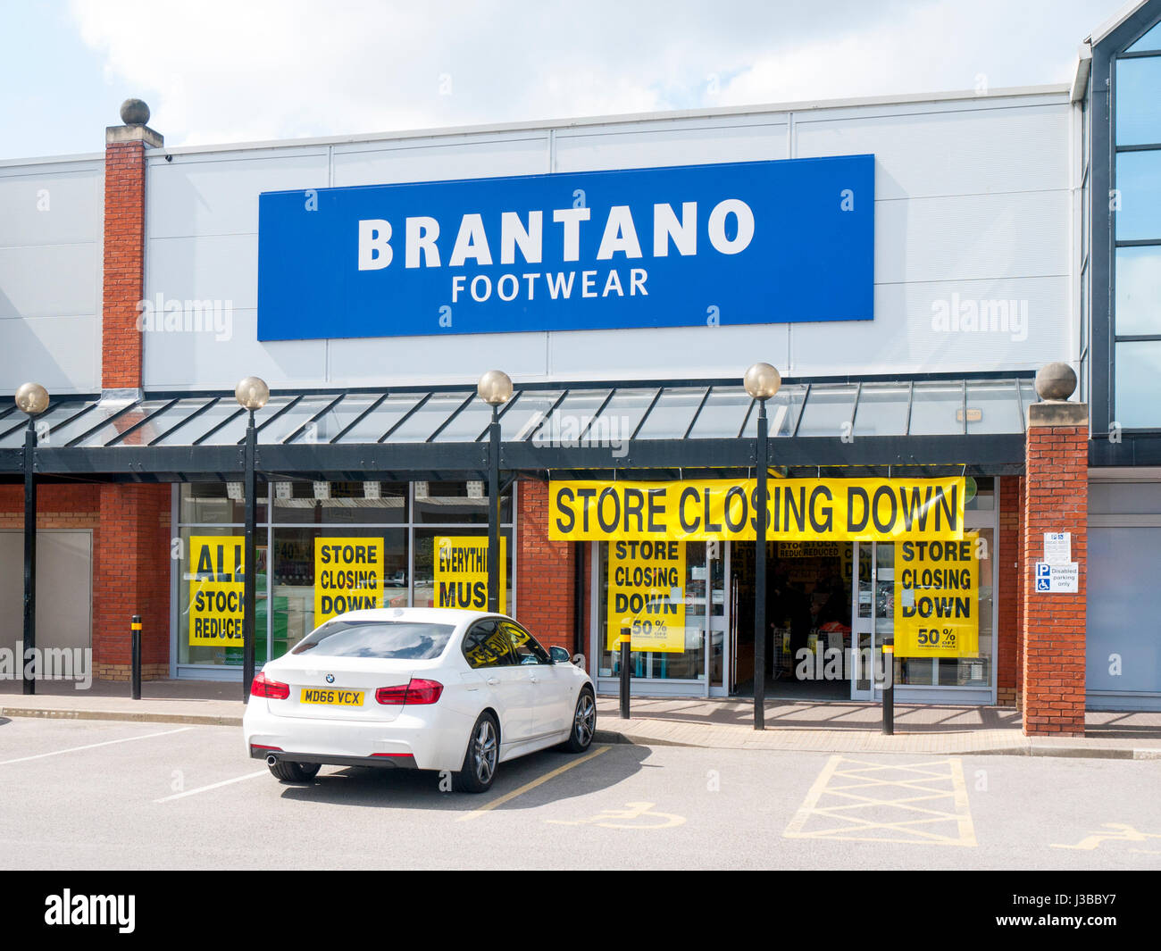 Brantano footwear store closing down in Crewe Cheshire UK Stock Photo