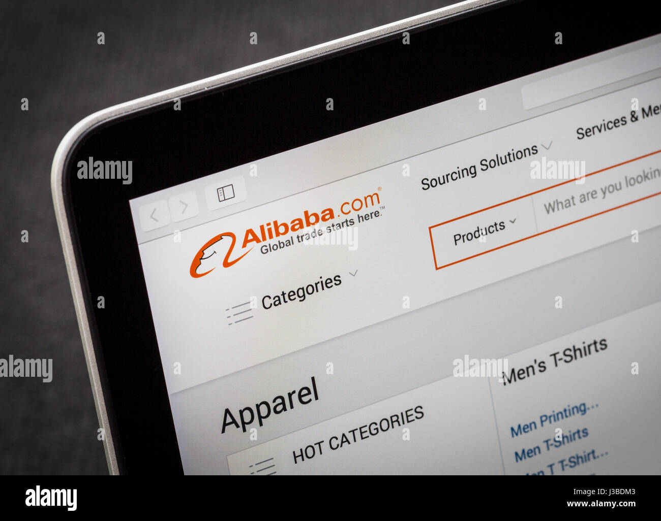 Alibaba website Stock Photo