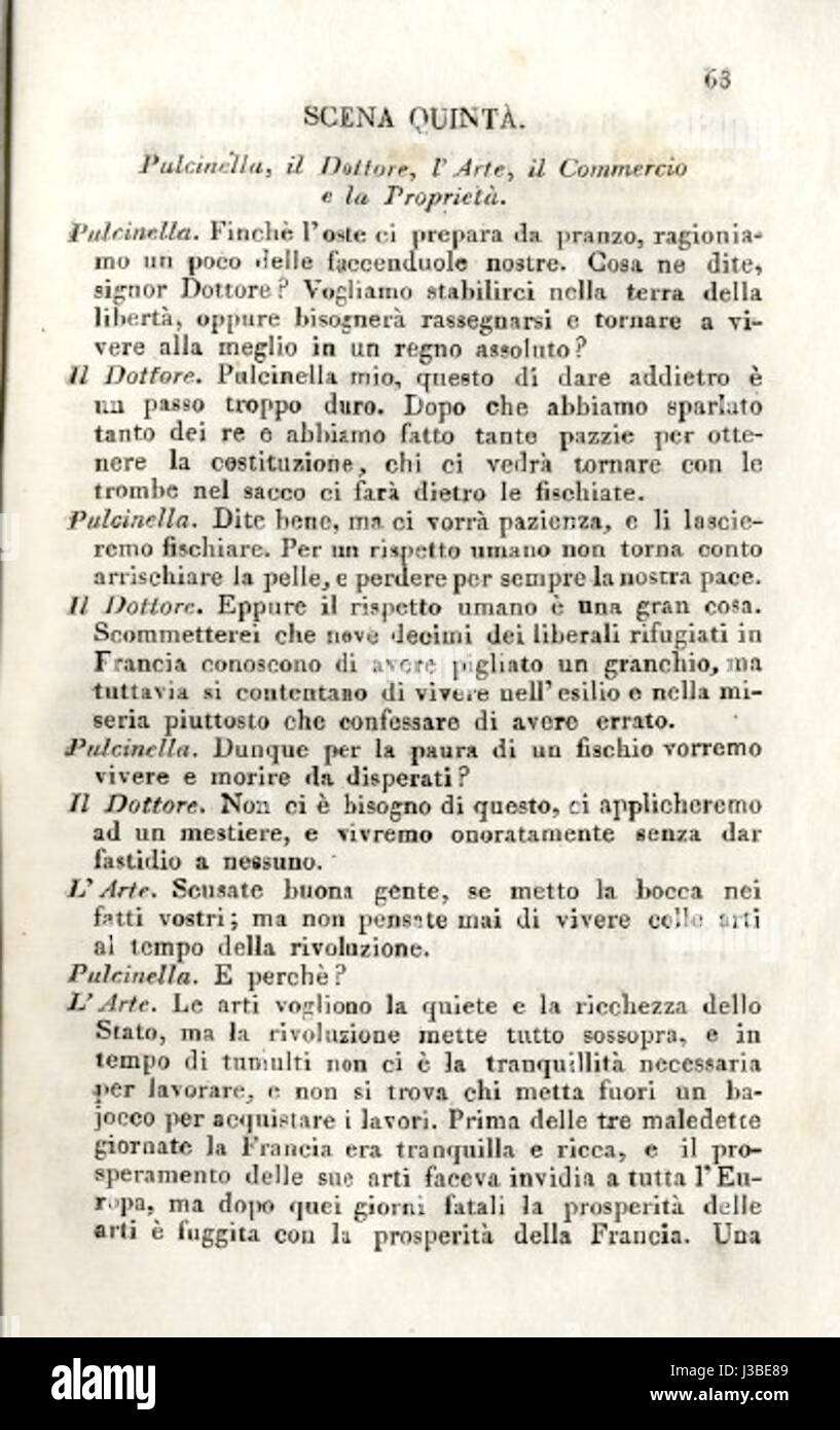 Dialoghetti 1831   p.61 Stock Photo