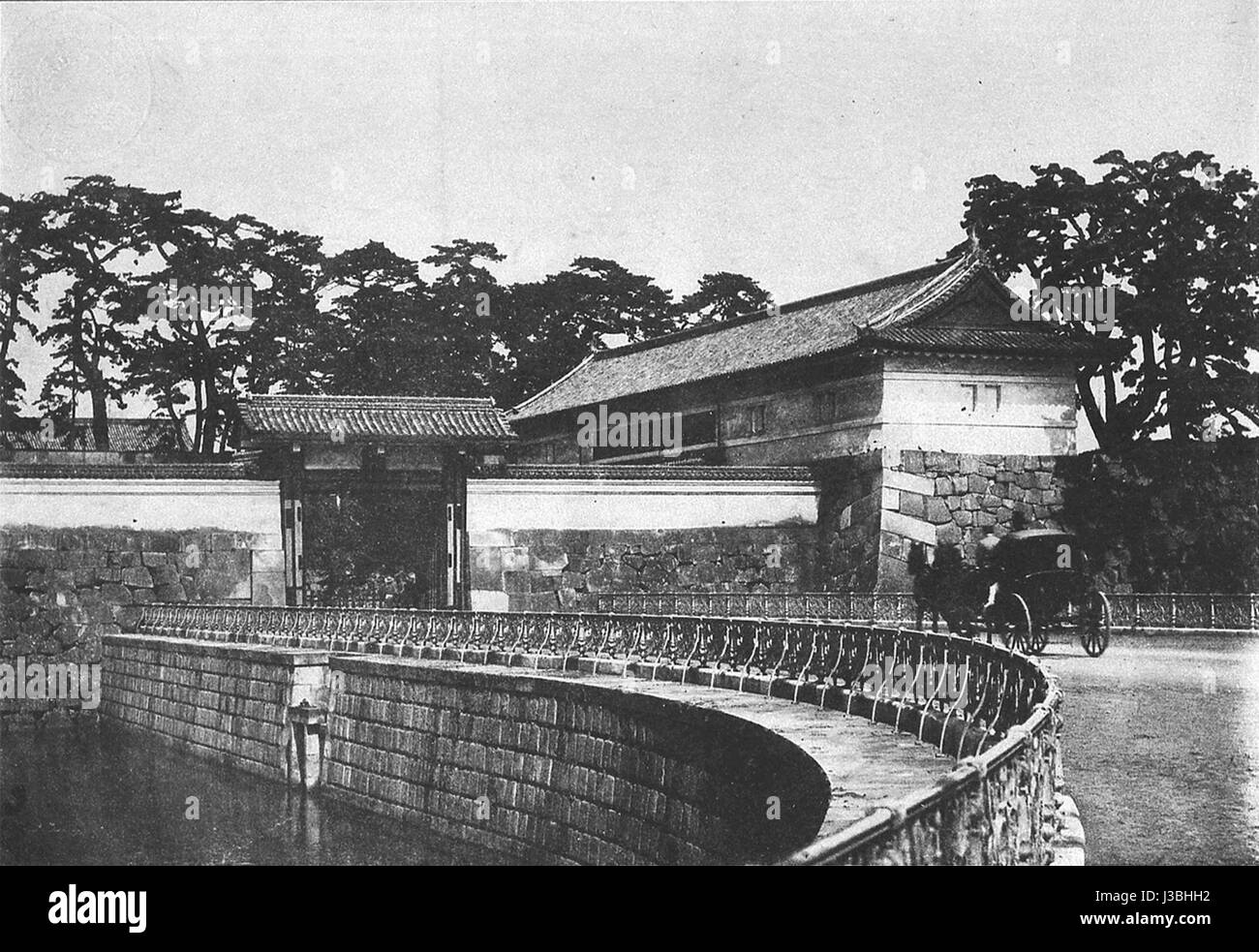 Edo Castle (also known as Tokyo Imperial Palace) was the seat of the Tokugawa shogunate. The castle played a central role in Japanese history, symbolizing political power and governance from the 17th to the 19th century. Stock Photo