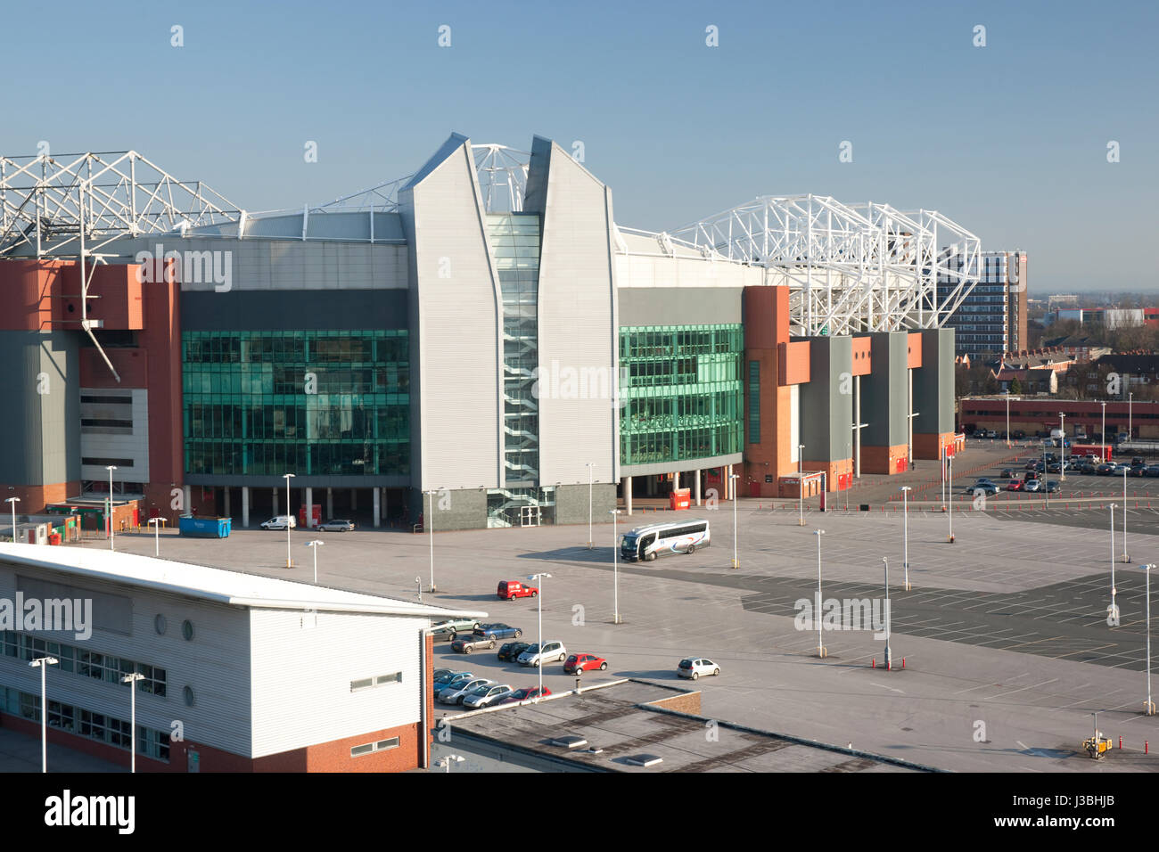 Elevated view of Old Trafford Football Ground, home of Manchester ...