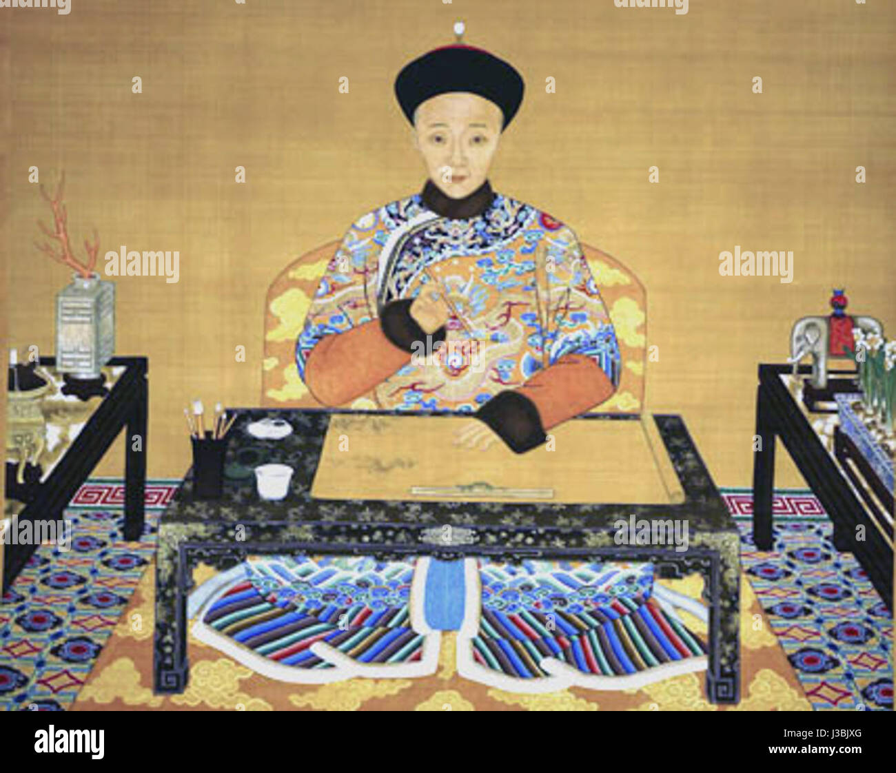 Emperor Xianfeng reading Stock Photo - Alamy