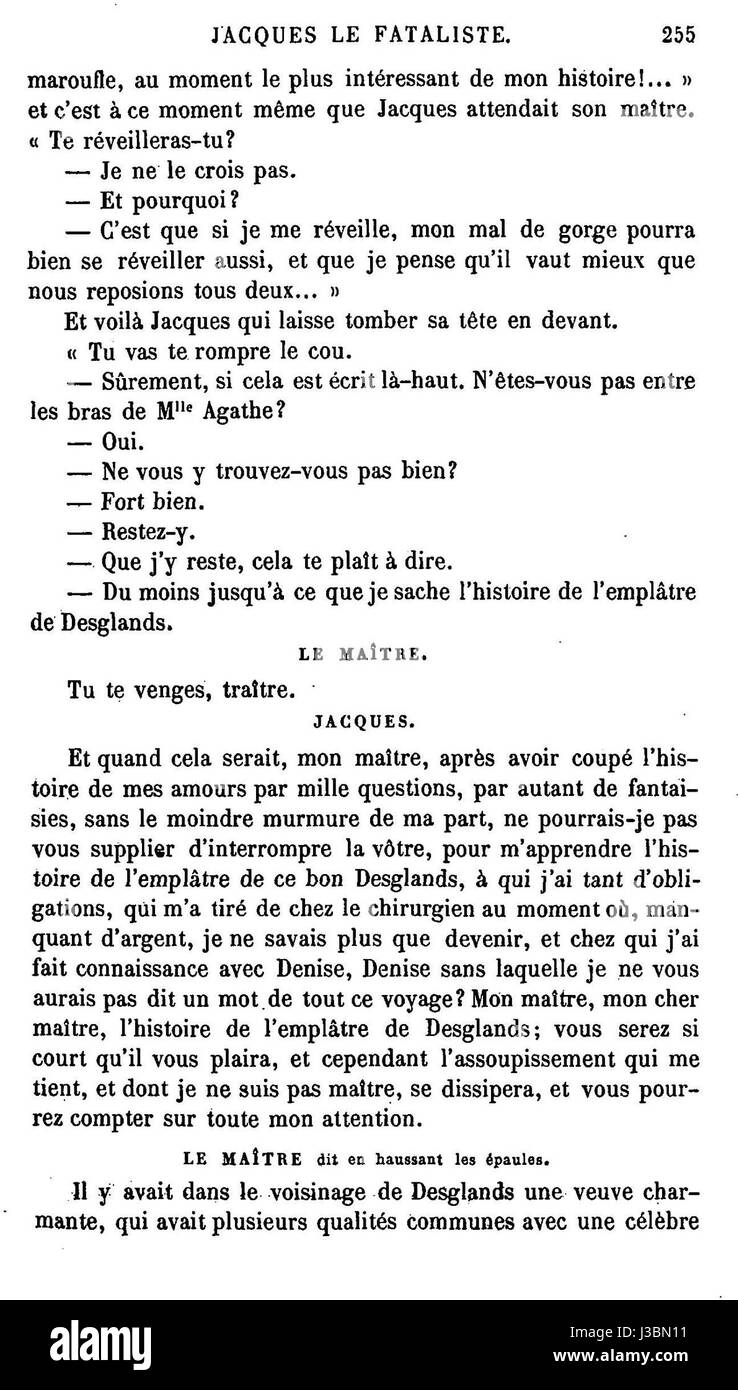 Diderot Jacques le Fataliste 255 Stock Photo Alamy