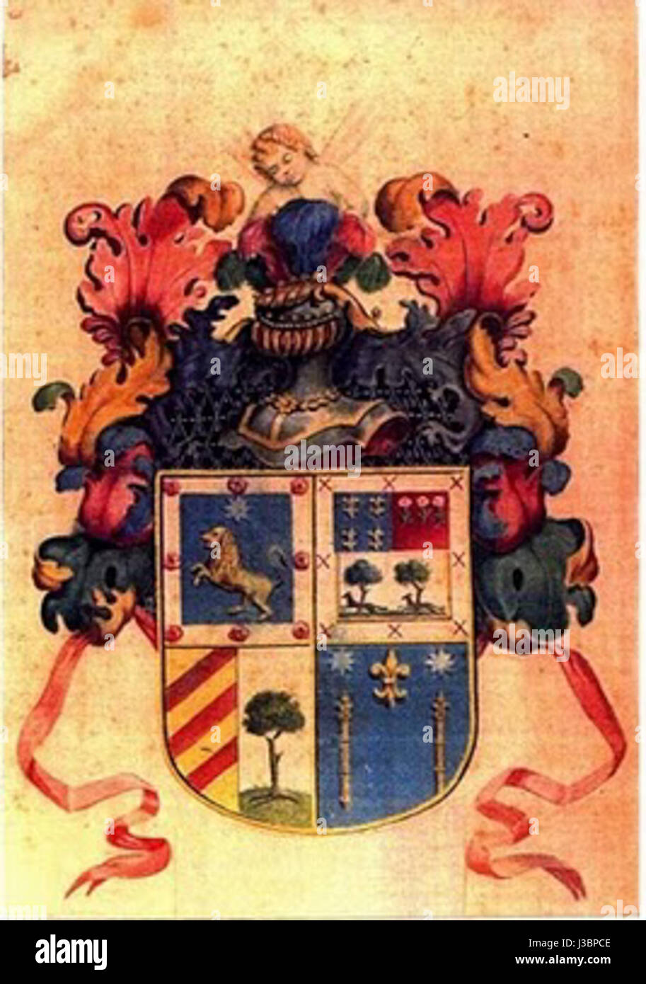 Escudo de la familia Ortiz de Rozas Stock Photo Alamy