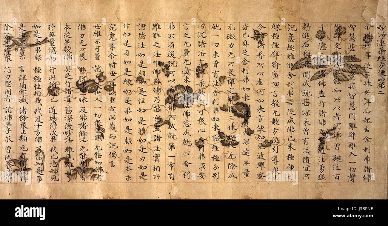 Expedient Means Lotus Sutra 2 Stock Photo Alamy