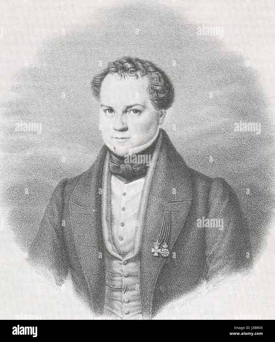 Eduard von Schenk 1788   1841 met miniaturen Stock Photo