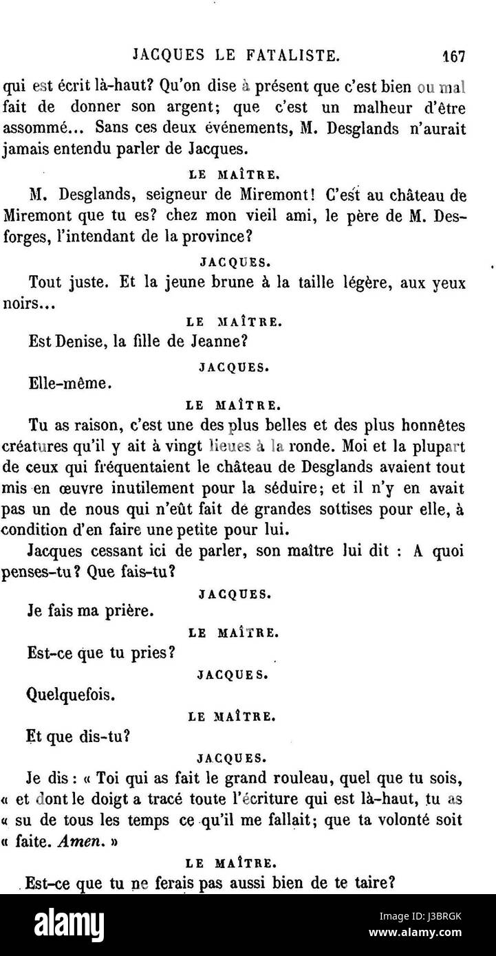 Diderot Jacques le Fataliste 167 Stock Photo Alamy