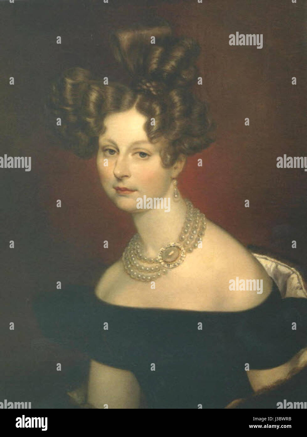 Elena Pavlovna of Russia by Brullov (1829 30, Arkhangelsk) Stock Photo
