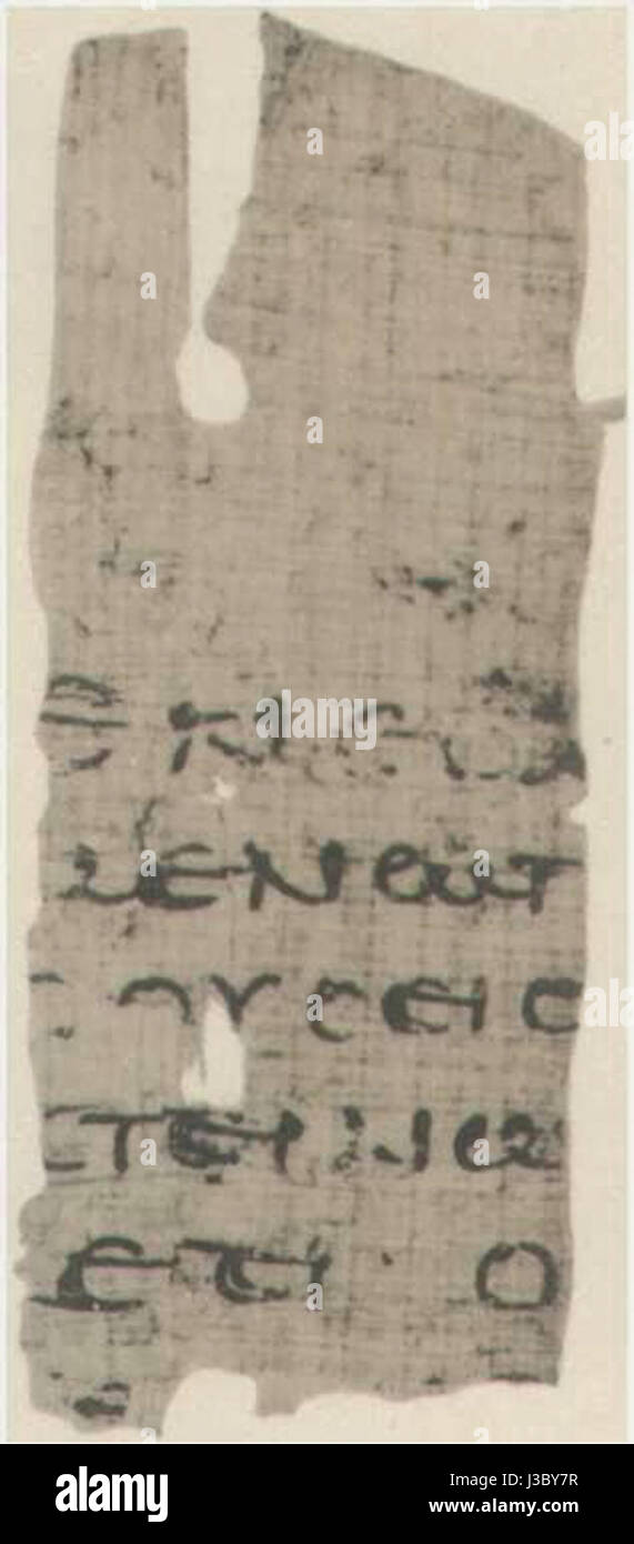 Egerton Gospel Egerton Papyrus 2 fragment 3 recto Stock Photo Alamy