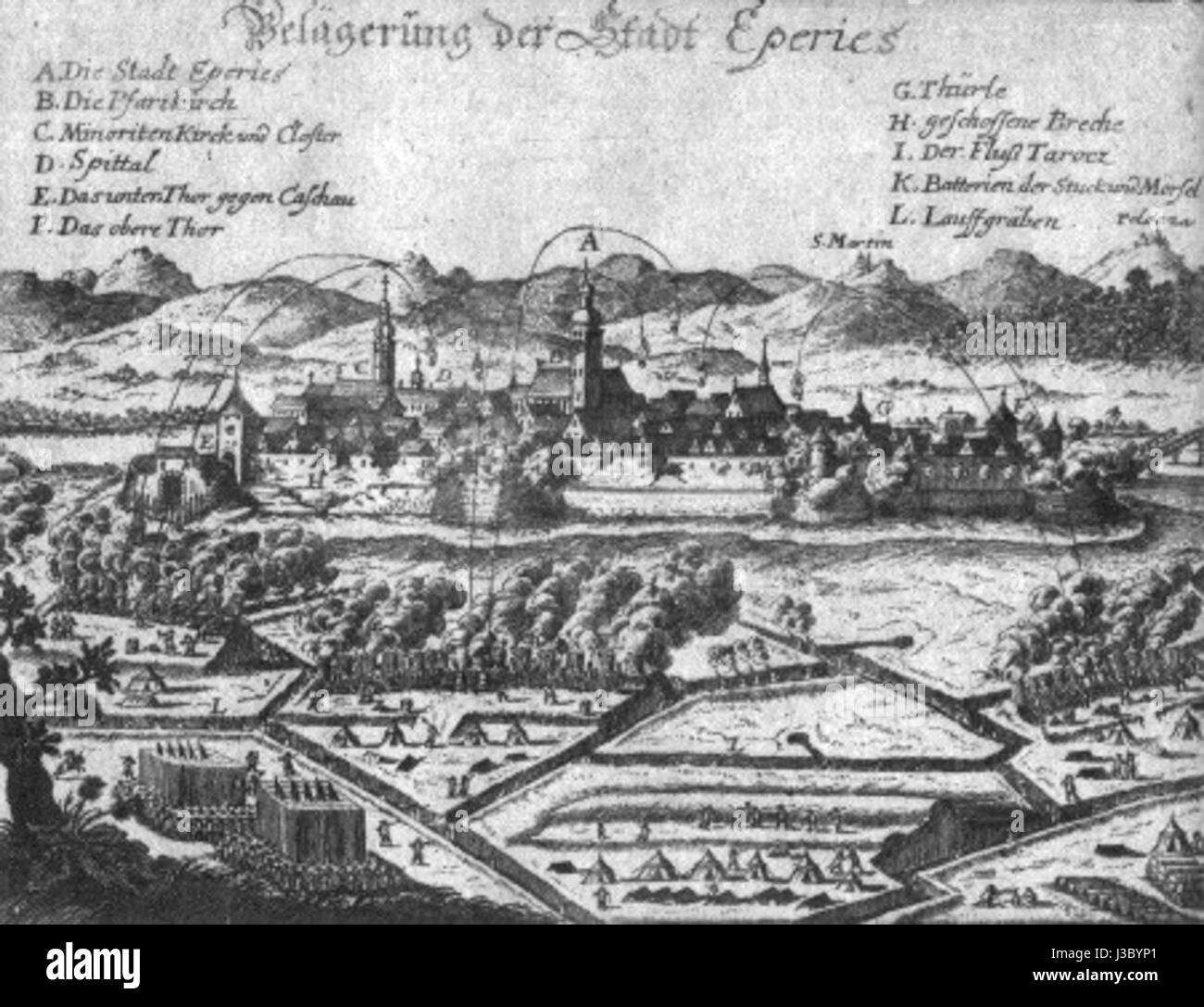 Eperjes 17th century Stock Photo