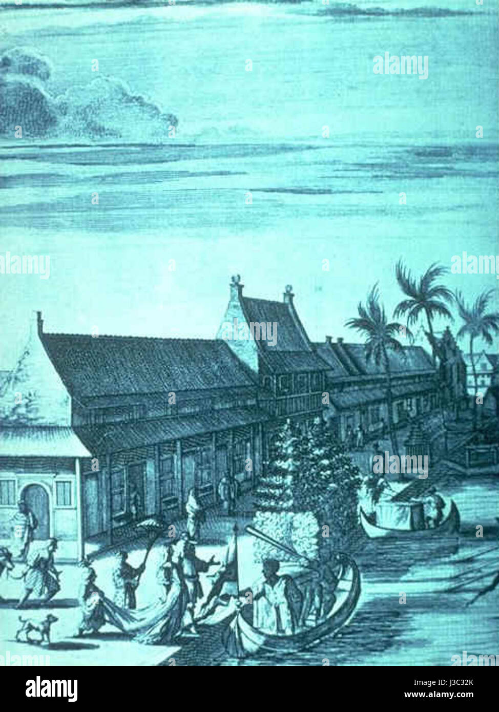 Dutch settlement in Batavia East Indies 1665 Stock Photo Alamy