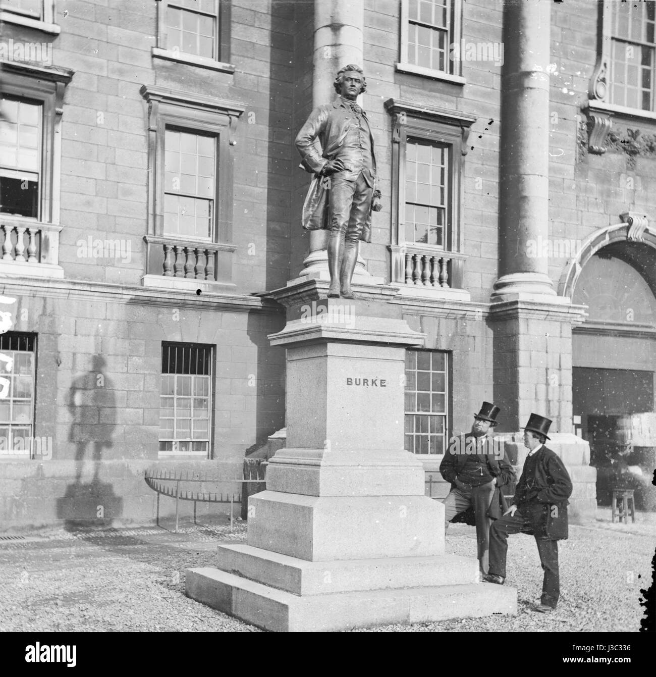 Edmund Burke outside Trinity College We're a Couple of Swells Stock