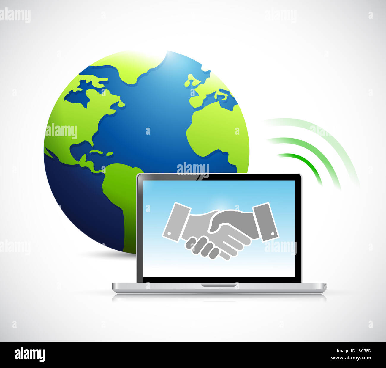 international business connection handshake concept illustration design ...