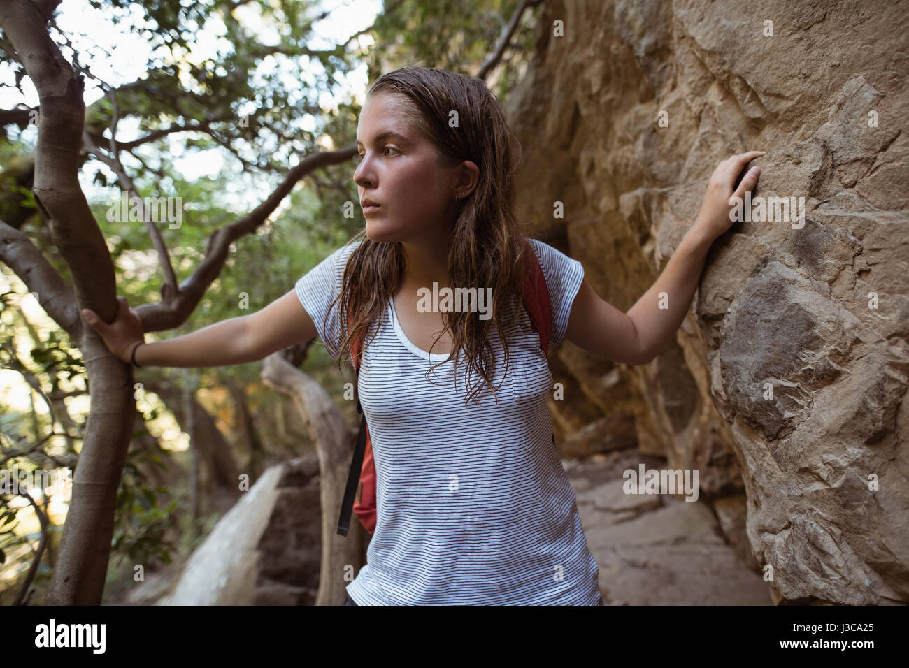 Young woman hiker hi-res stock photography and images - Alamy