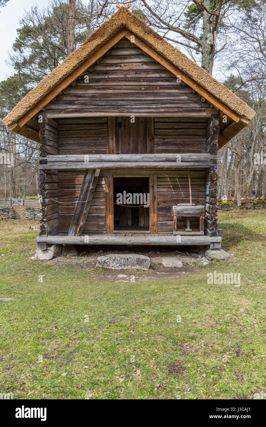 Traditional housing of the indigenous populations of Estonia Stock