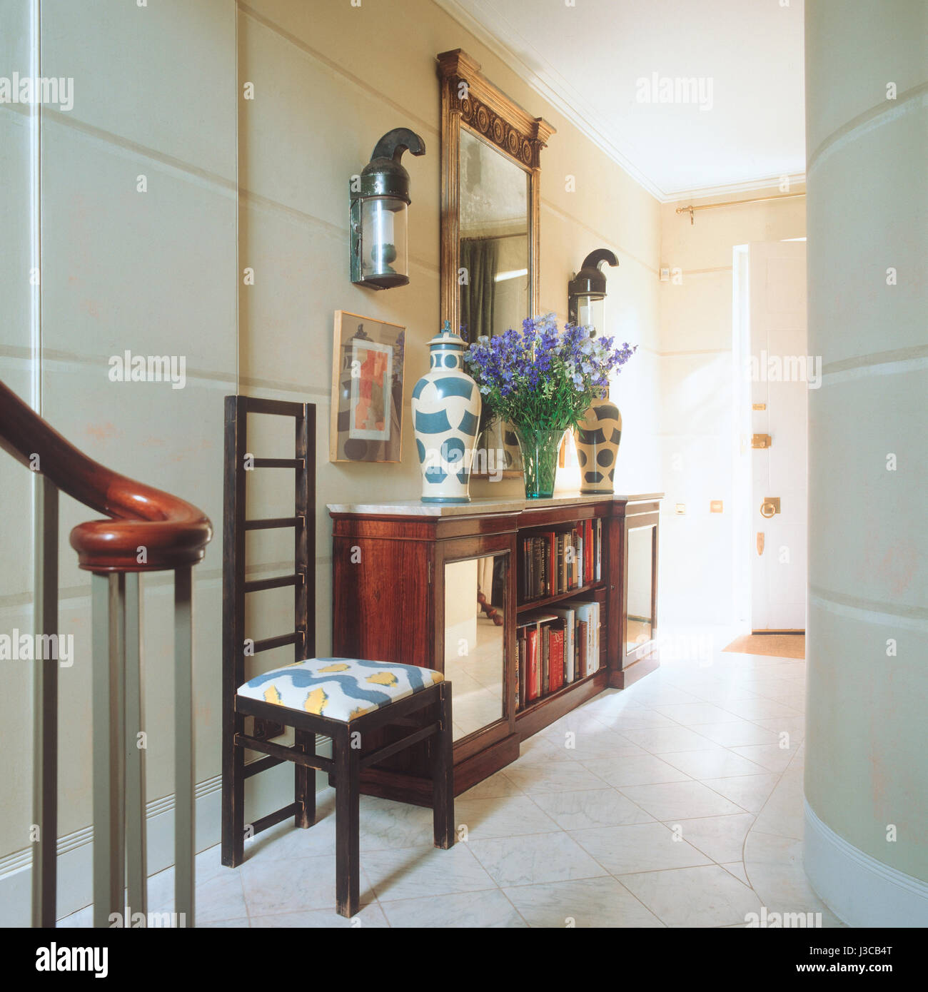 A side table in a foyer Stock Photo Alamy