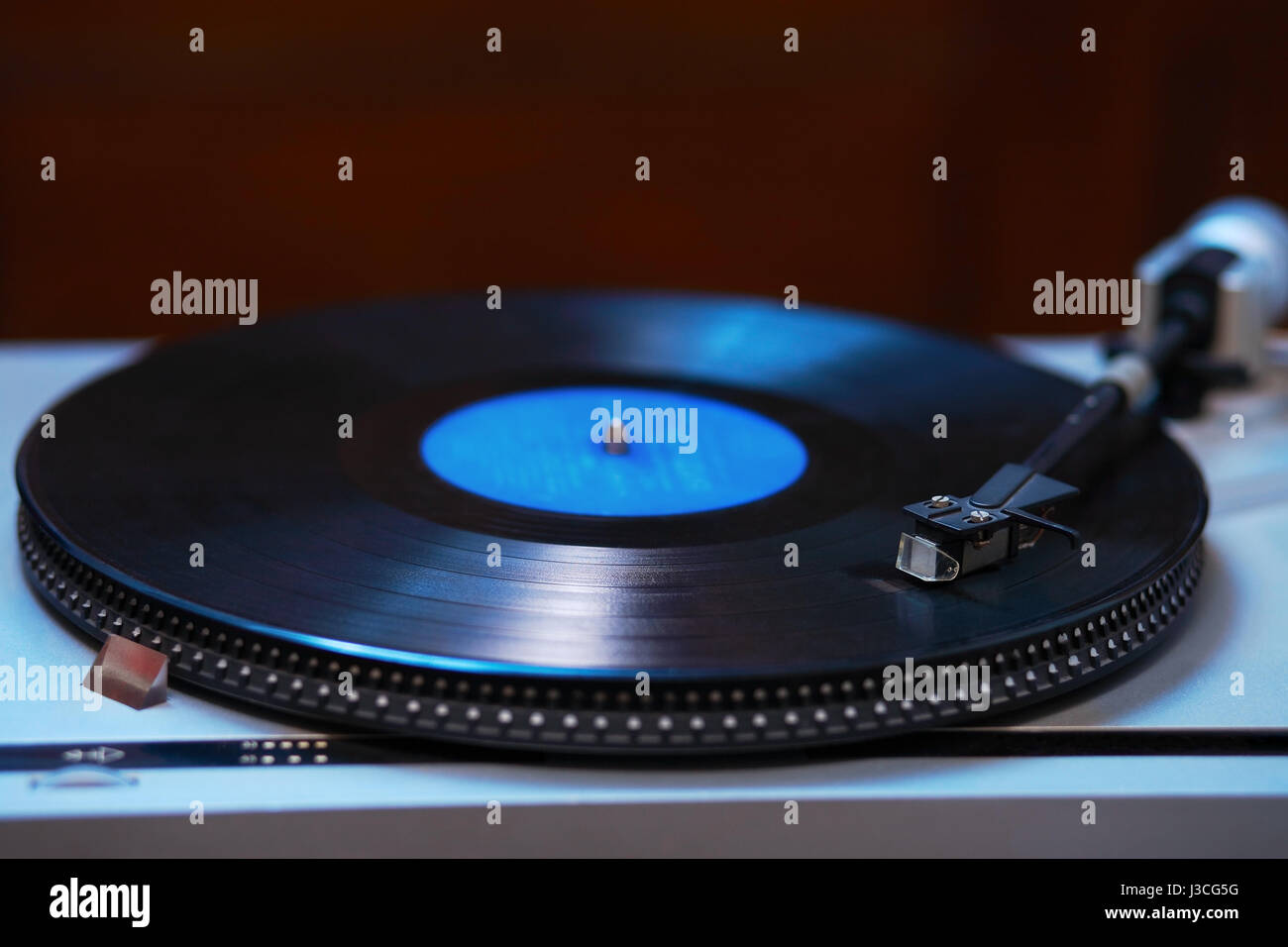 Turntable, record-player of vinyl disks close-up Stock Photo - Alamy