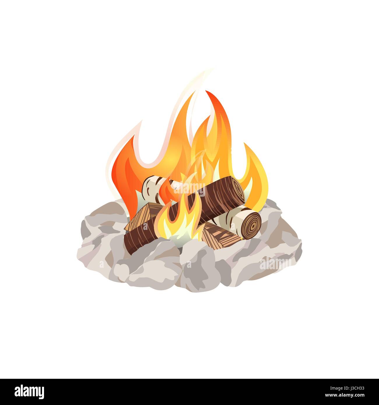 Campfire icon concept Stock Vector