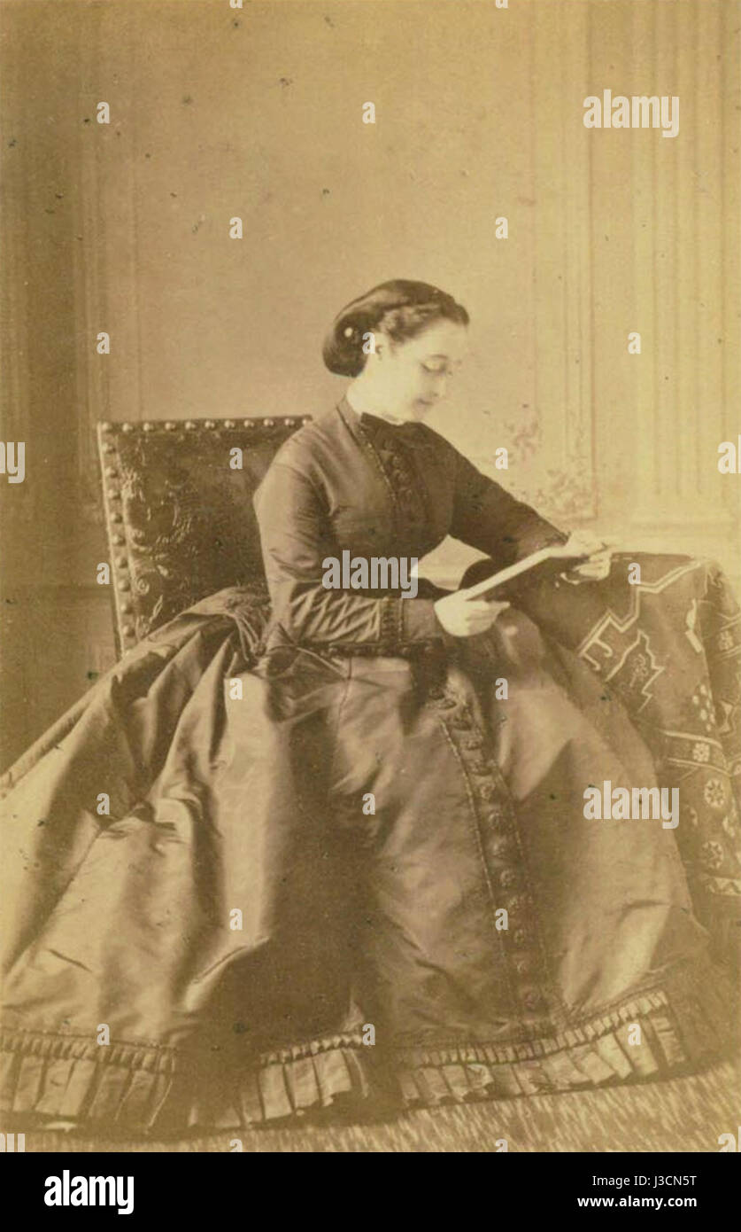 1861 ca, FRANCE : The french Empress EUGENIE de Montijo ( 1826 - 1920)  married with Napoleon III BONAPARTE ( 1808 - 1873 ) . Photo by Count OLYMPE  AGU Stock Photo - Alamy