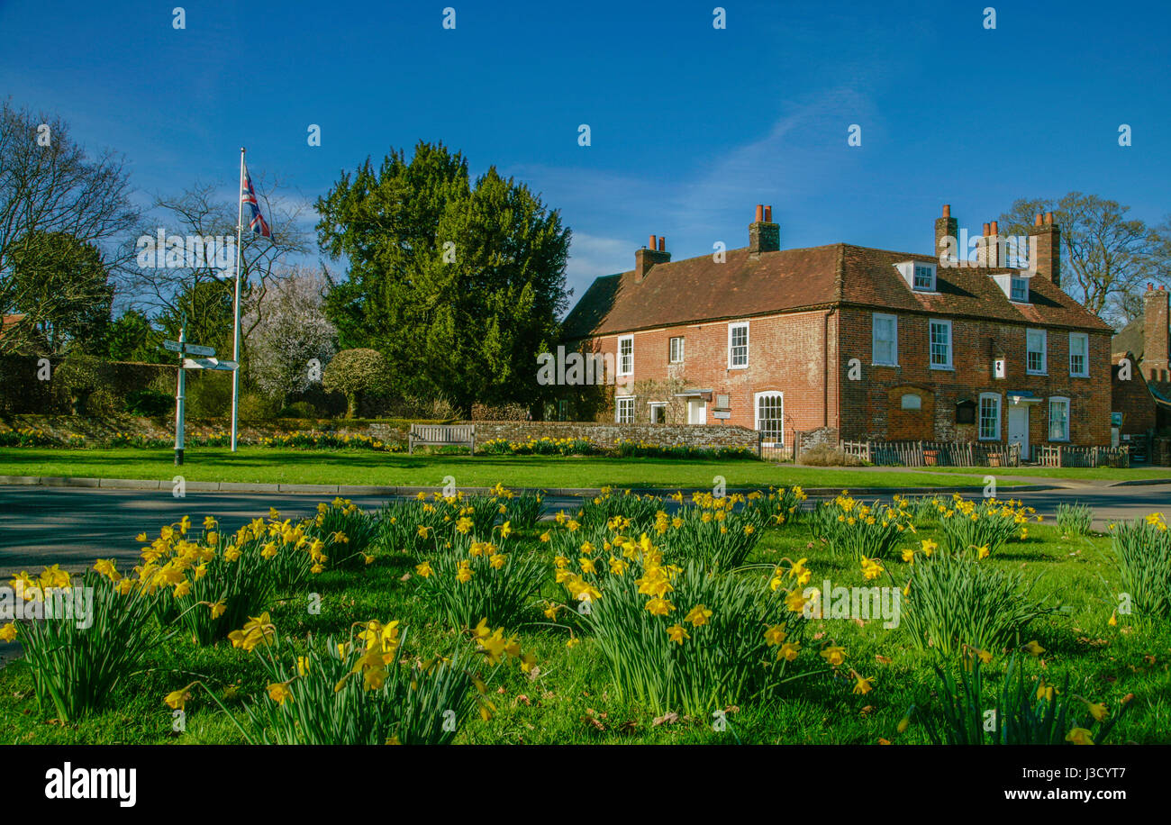 Author Jane Austen’s ( 1775-1817 ) house in the village of Chawton ,East Hampshire where she spent the last eight years of her life is now a museum. J Stock Photo