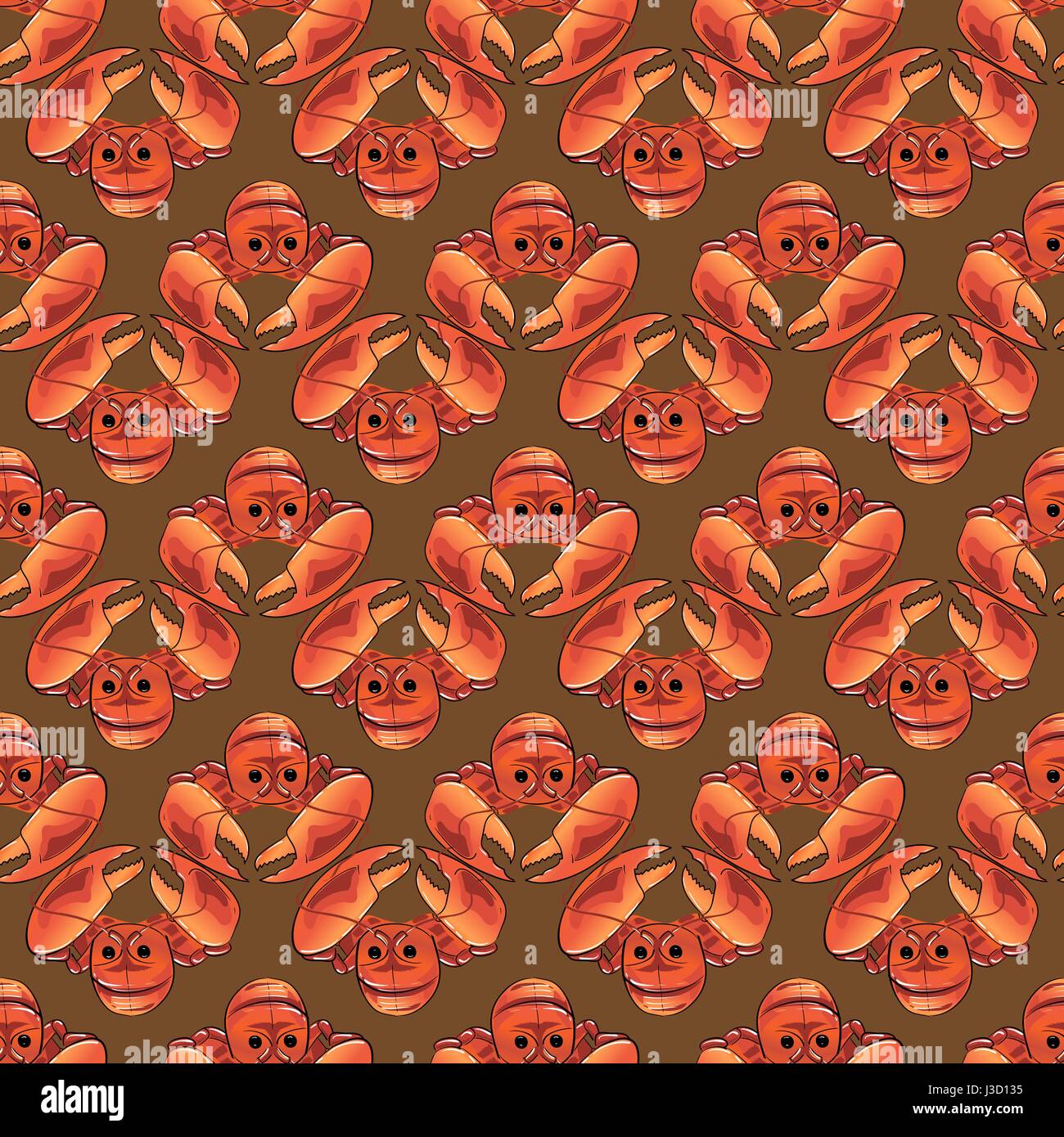 Boiled Lobster Seamless Pattern Stock Vector Image & Art - Alamy