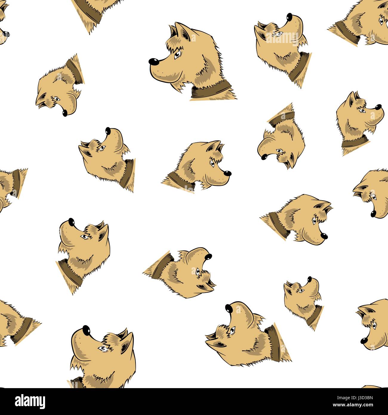 Head of Dog Seamless Pattern Stock Vector Image & Art - Alamy