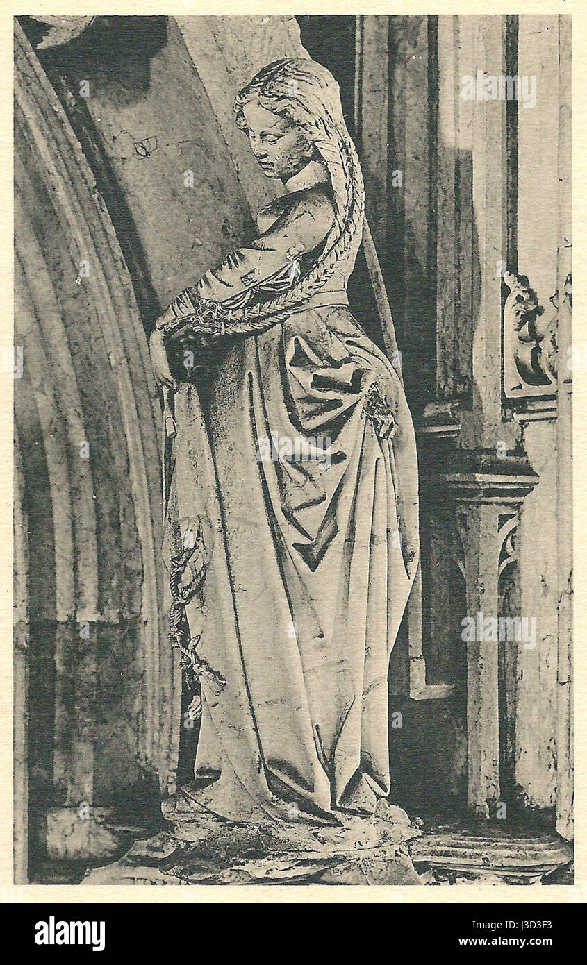 This image shows the Eglise Brou, a historical church located in Bourg-en-Bresse, France. The church is known for its beautiful architecture and rich religious history. Stock Photo