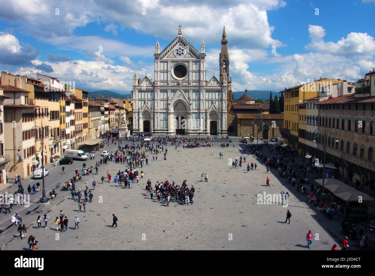 Basilica di santa Croce,piazza Santa Croce ,Florence,Italy Stock Photo
