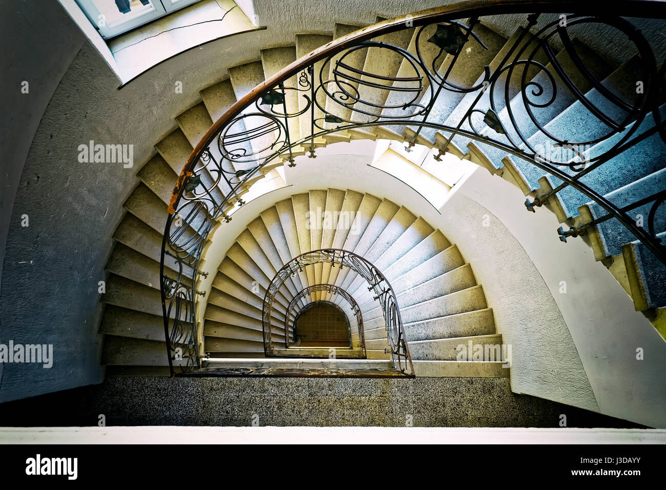 old spiral staircase Stock Photo