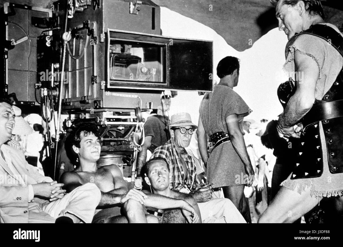 Spartacus  Year: 1960 USA Director: Stanley Kubrick Kirk Douglas, Stanley Kubrick, Peter Ustinov Shooting picture Stock Photo