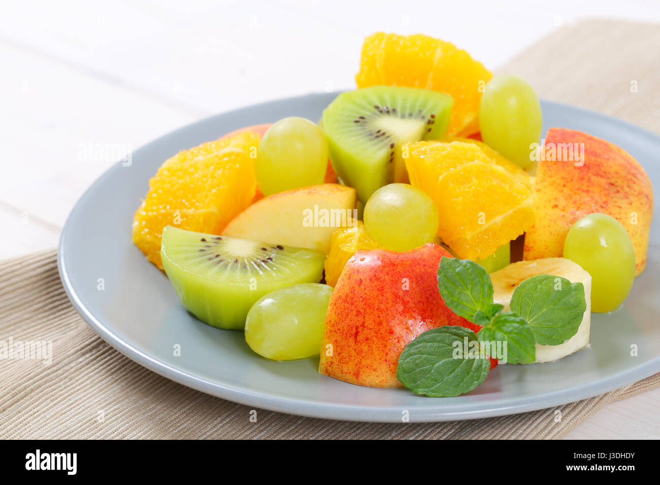 Plate fresh fruit salad hi-res stock photography and images - Alamy
