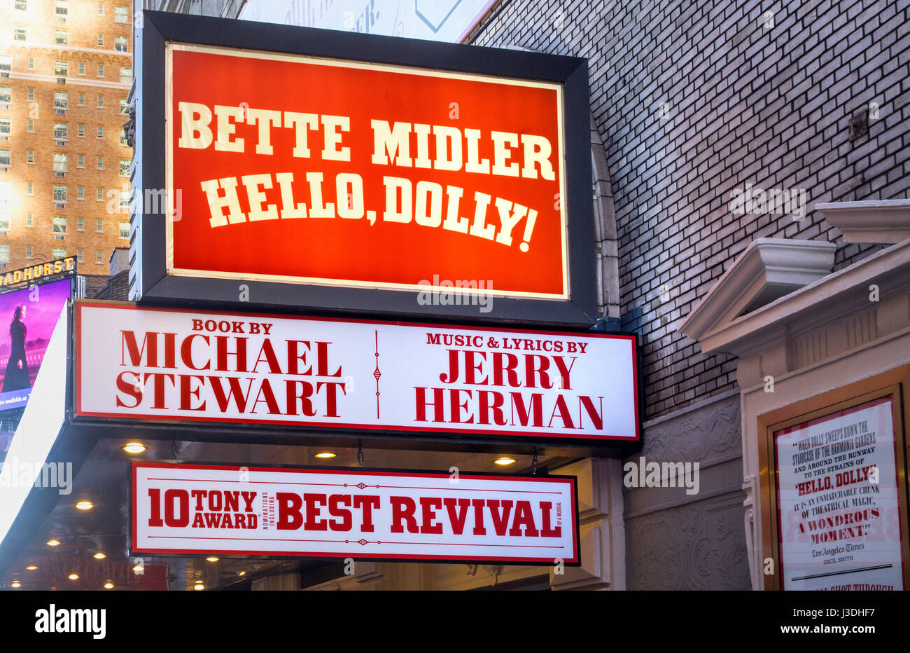 Bette Midler starring in a revival of Hello Dolly Stock Photo