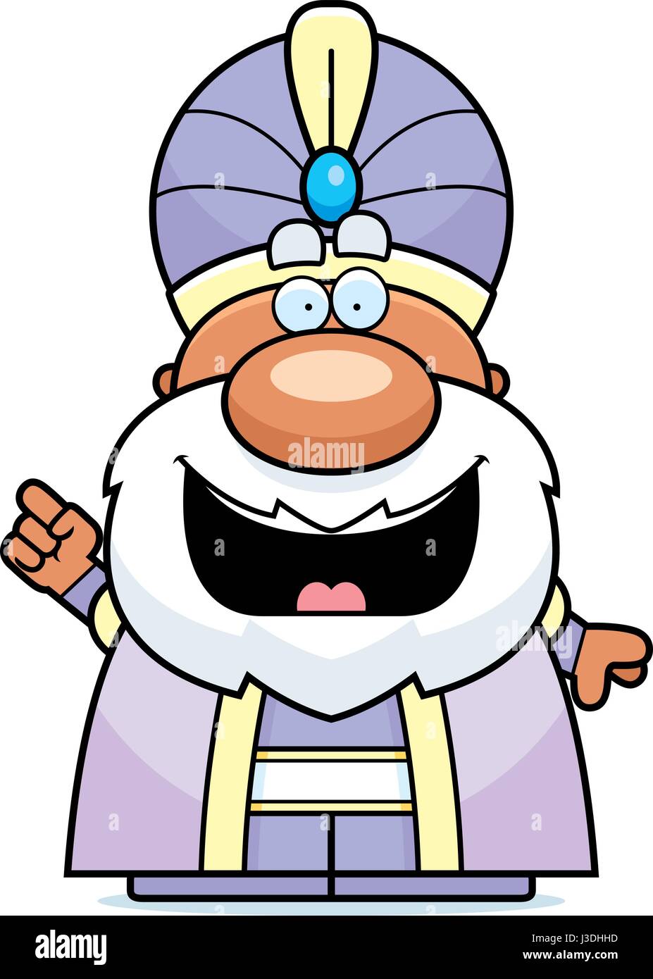 A cartoon illustration of a maharaja with an idea Stock Vector Image ...