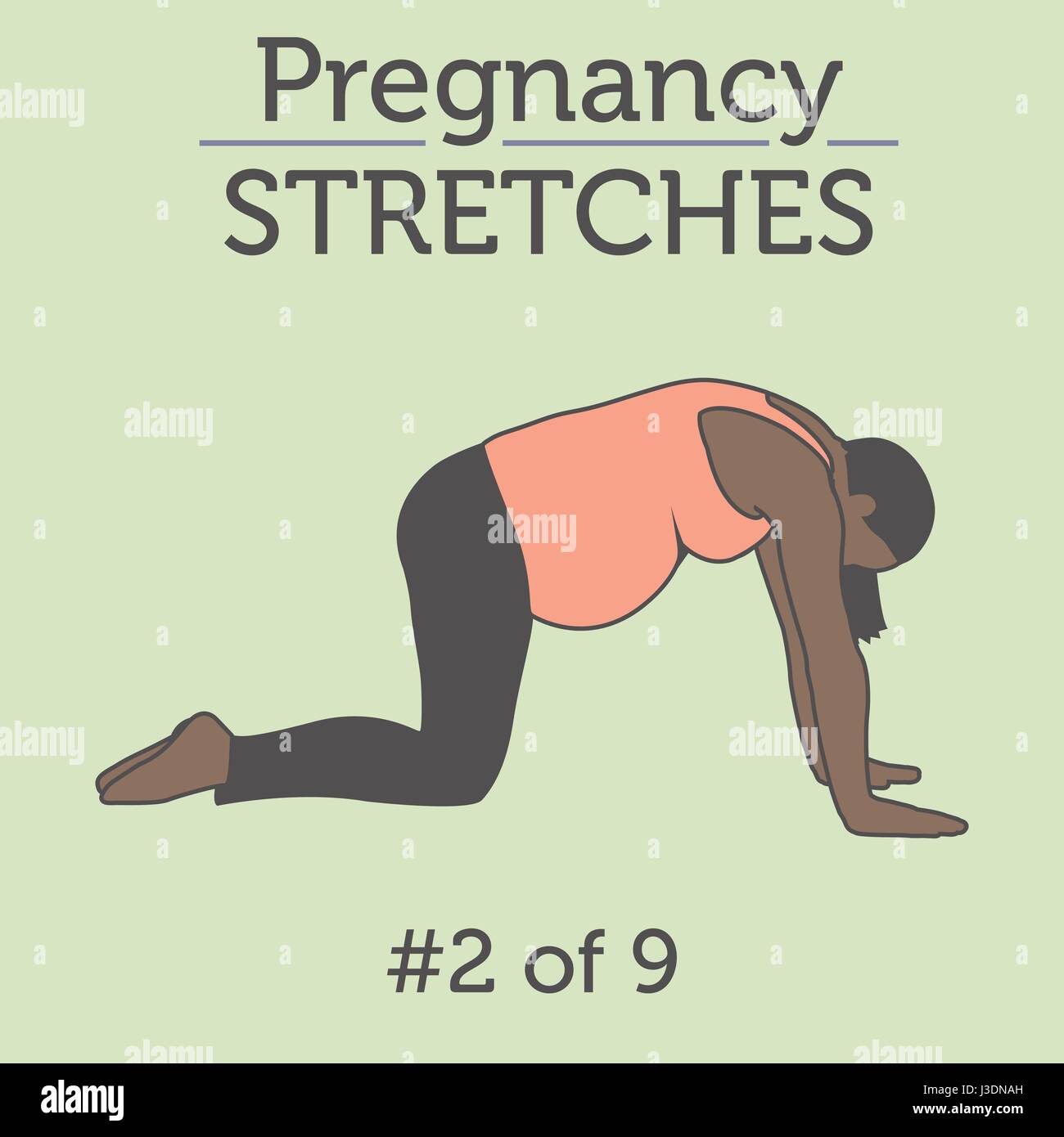 A Diverse African American Young Lady Doing Pregnancy Exercise And Yoga