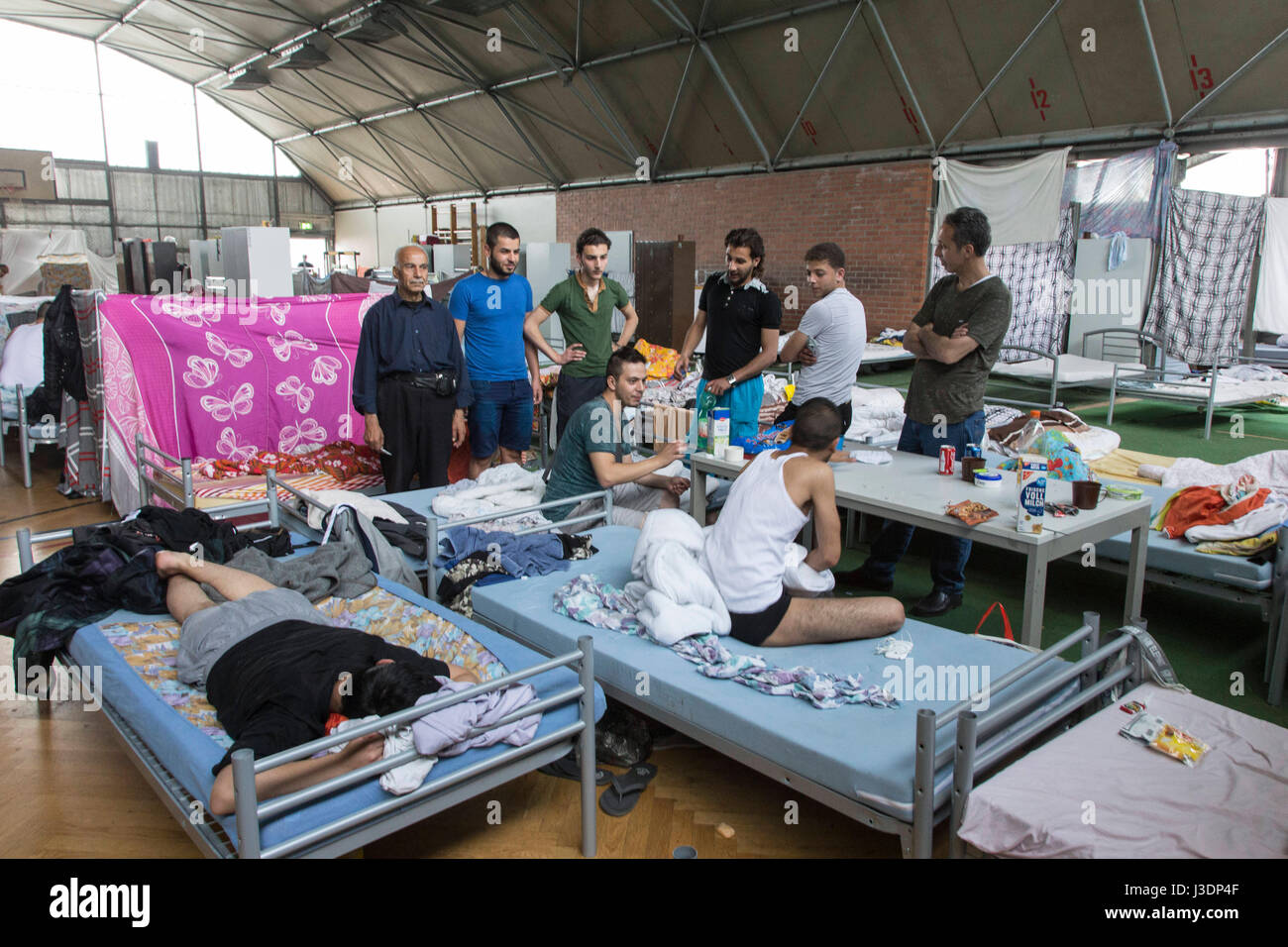 Asylum shelter central reception of asylum seekers hi-res stock ...