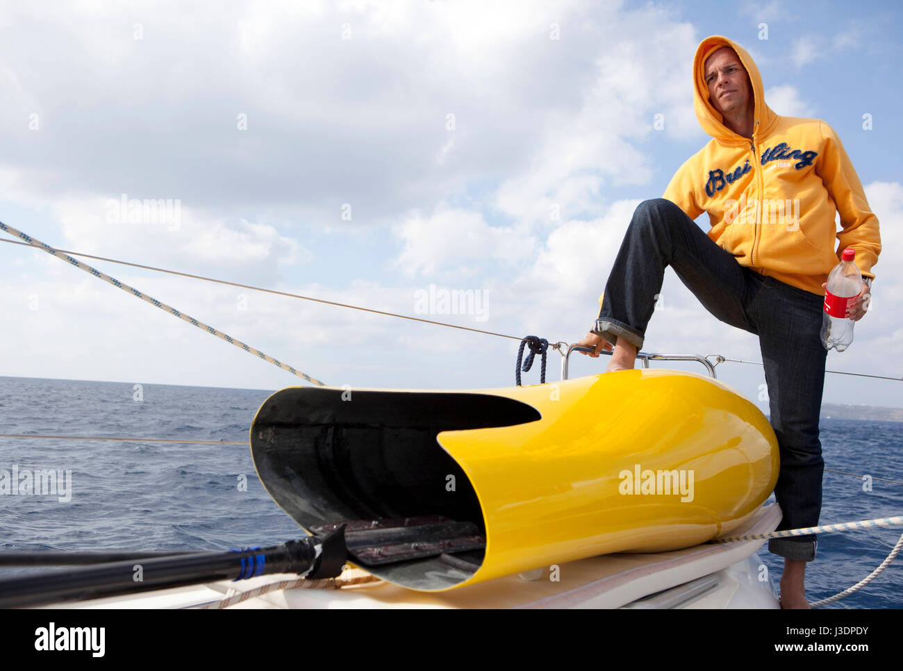 Freediving world record holder Herbert Nitsch at the training camp on