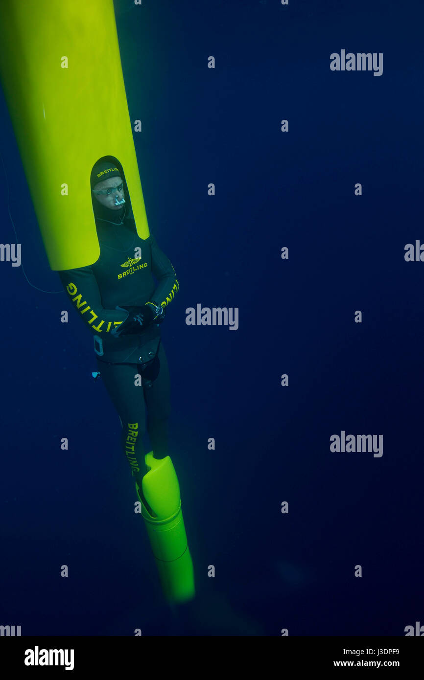 Freediving world record holder Herbert Nitsch at the training camp on